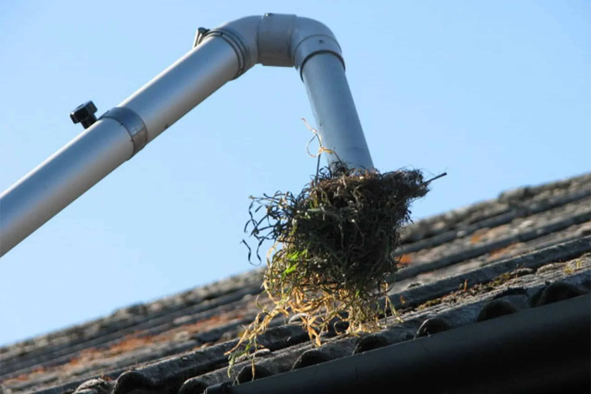 Gutter cleaning on a commercial property