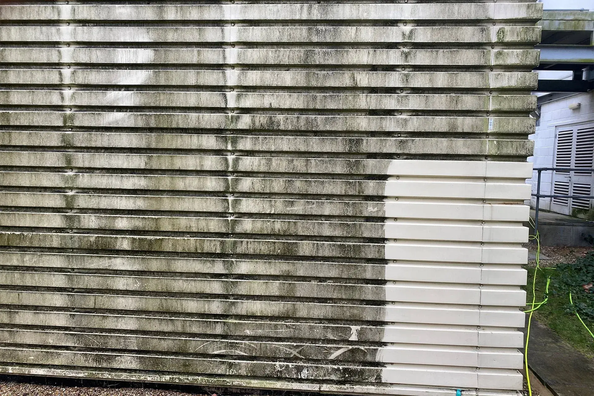 Cladding restoration on commercial building