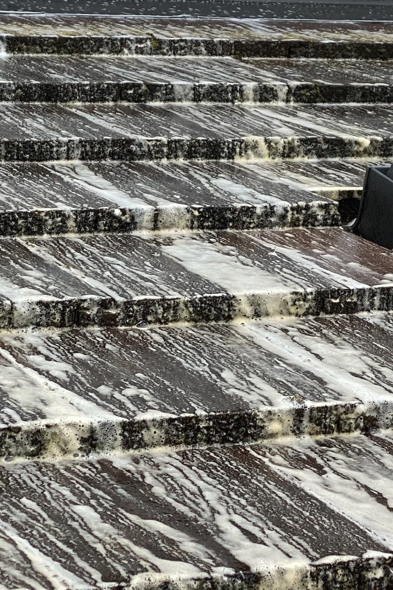 Soft washing a residential property